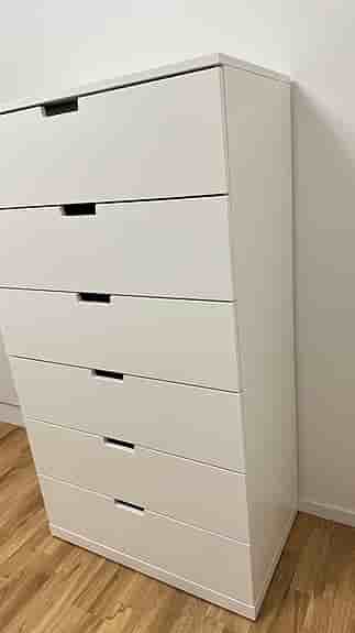 NORDLI Byrå med 6 lådor. NORDLI Chest of 6 drawers-80x145 cm