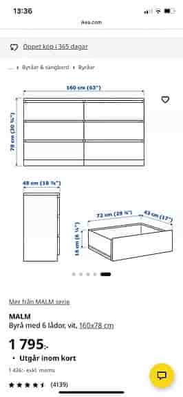 MALM Byrå från IKEA