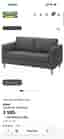IKEA PÄRUP 2-sits soffa mörkgrå/ 2 ST