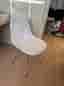 4x Vitra Eames plaststol vit med metallben