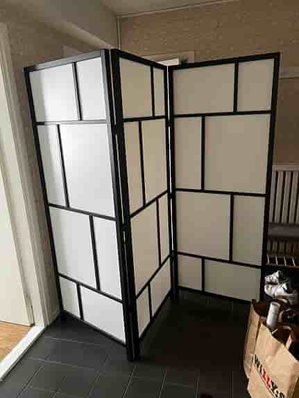 IKEA rumsavdelare skärmvägg vit/svart