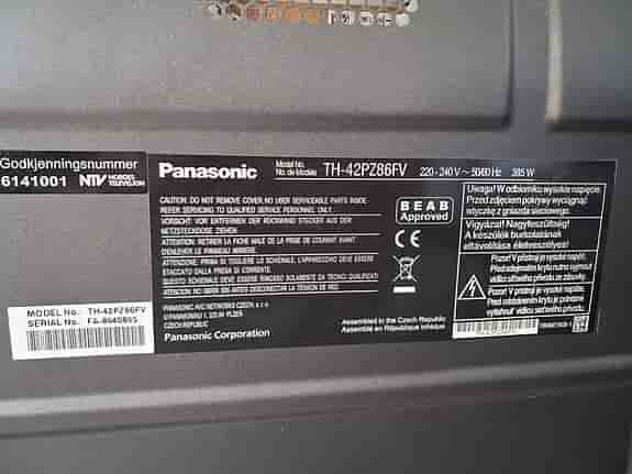Panasonic TH-42PZ86FV plasma-TV 42 tum