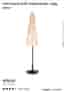 Halvt parasoll 1,25 x 2,5 m beige