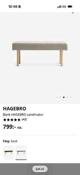 Fin bänk, Hagebro