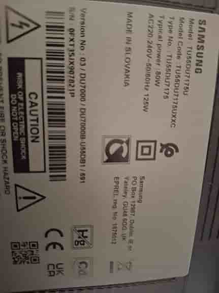 Samsung TV 55" Ultra HD 4K
