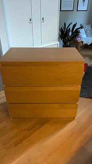 IKEA byrå med 3 lådor ekfanér