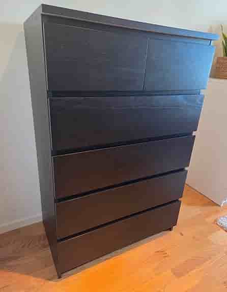 IKEA MALM byrå – mörkbrun