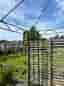 Svart metallpaviljong / pergola till altan
