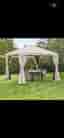 Nordmarka paviljong beige med sidogardiner