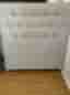 Mio sänggavlar400:- och hög byrå i vitt IKEA 990:-