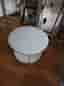 Soffbord glas/metall D 65 cm H 45 cm