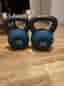 Kettlebells 20 kg blågröna (2 st)