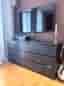 IKEA malm byrå med sex lådor i mörk/svart