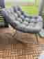 Gungstol med grå dyna