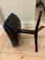 Fotpall Elegance med svart metallfot