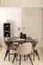 Venture Home Matgrupp Uno med 6 st matstolar Velvet Stitches