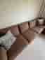 Brun 4-sits soffa
