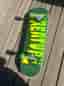 skateboard grön med gröna hjul