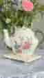 Villeroy & Boch tekanna med fat blommigt porslin