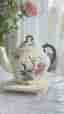 Villeroy & Boch tekanna med fat blommigt porslin