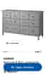 IKEA HEMNES byrå 8 lådor grålaserad