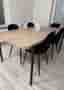 Ellos Matgrupp Gilda – Bord 180x90 cm + 6 sammetsstolar
