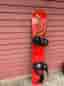 Snowboard 149 cm röd med bindningar
