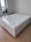 Kontinentalsäng 160x200 ljusgrå med träben Från Care Of Beds