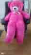 🧸 KÄMPASTOR & fluffig rosa jättenalle (ca 140-150 cm) - Nyskick!