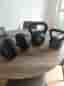 Kettlebells 15 kg och 6 kg + justerbar hantel