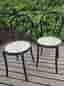 UTESTOLAR   stil Design  Ton nr 18 stolar rotting/metall