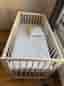 Unused Baby Crib with Mattress and Sheets