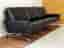 Exklusiv svart skinnsoffa, 3-sits