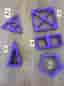 21 bitar Magformers lila