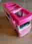 Barbie hus och campingbil rosa
