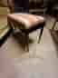 Antik, Vintage, Pall, Pianopall, med förvaring randig sits