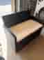 Jeco Sandhamn loungesoffa i konstrotting med beige dyna