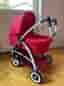 BRIO röd dockvagn spin