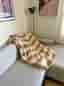 Zara Home fluffig pläd filt beige/vit