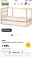 IKEA KURA vändbar juniorsäng 90x200 vit/furu