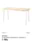 MITTZON konferensbord 140x68 cm – björkfaner/vit