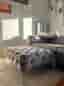 Chesterfield-soffa med pall i sammet