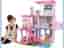 Barbie stort dockhus med rutschkana och pool