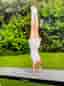 GymPlay airtrack gymnastikmatta 5 x 1.5 x 0.15 m vit/svart