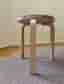 Original Artek Stool 60 björk - Alvar Aalto - nära nyskick