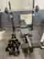 Bänkpress, benpress, skivstång, vikter 80 kg, hantlar