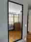 Spegel med svart metallram 150x65