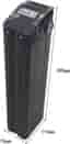 Svart batteri till elcykel 390 mm ecoride 48/36 volt