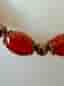 Vintage halsband med äkta karneol – stora handslipade stenar – 46 cm – 40 g
