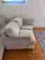 IKEA soffa och fåtölj i ljus beige tyg